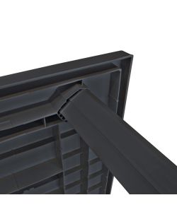 Tavolo da Giardino Antracite 126x76x72 cm in Plastica