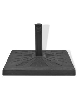 Base per Parasole Quadrata in Resina Nera 12 kg