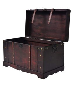 vidaXL Baule Vintage in Legno - Stile Antico Marrone 66x38x40 cm