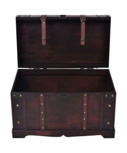 vidaXL Baule Vintage in Legno - Stile Antico Marrone 66x38x40 cm