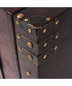 vidaXL Baule Vintage in Legno - Stile Antico Marrone 66x38x40 cm