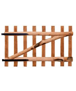 Cancello Singolo per Recinzione in Legno di Nocciolo 100x60 cm 142594