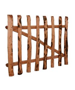 Cancello Singolo per Recinzione in Legno di Nocciolo 100x60 cm 142594