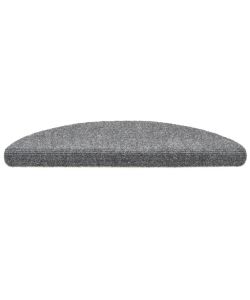 Tappetini Autoadesivi per Scale 15 pz 56x17x3 cm Grigio Chiaro