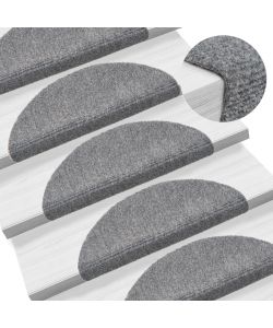 Tappetini Autoadesivi per Scale 15 pz 56x17x3 cm Grigio Chiaro