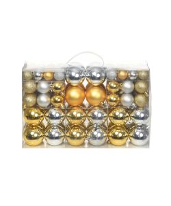 Palline di Natale 100 pz Argento/Oro