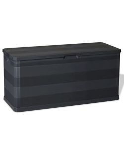Baule da Giardino Nero 117x45x56 cm