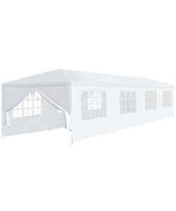 Gazebo da Giardino 3x12 m Bianco