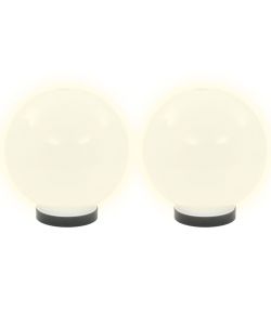 Set Lampade a LED Sferiche 2 pz 20 cm in PMMA