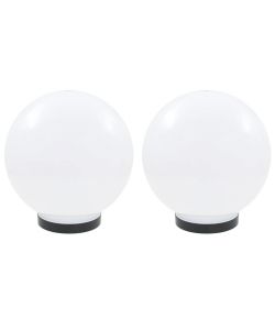 Set Lampade a LED Sferiche 2 pz 25 cm in PMMA