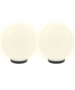 Set Lampade a LED Sferiche 2 pz 25 cm in PMMA