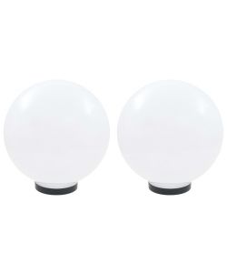 Set Lampade a LED Sferiche 2 pz 30 cm in PMMA