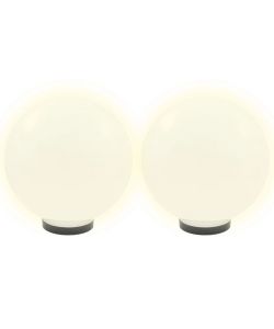 Set Lampade a LED Sferiche 2 pz 30 cm in PMMA