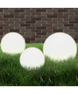 Set Lampade a LED Sferiche 3 pz in PMMA 20/30/40cm