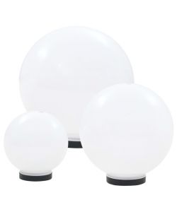 Set Lampade a LED Sferiche 3 pz in PMMA 20/30/40cm