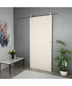 Kit Binari Porta Scorrevole 183cm Acciaio Inossidabile Argento