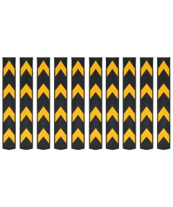 Protezioni Angolari Riflettenti 10 pz in Gomma 80 cm