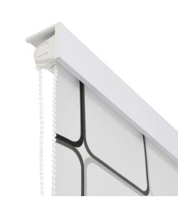Tenda a Rullo per Doccia 80x240 cm con Motivo a Quadrati