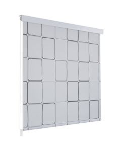 Tenda a Rullo per Doccia 80x240 cm con Motivo a Quadrati