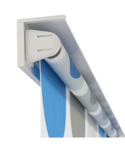 Tenda a Rullo per Doccia 80x240 cm con Motivo a Cerchi