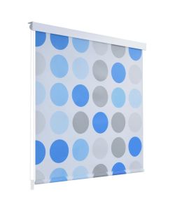 Tenda a Rullo per Doccia 80x240 cm con Motivo a Cerchi