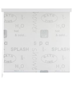 Tenda a Rullo per Doccia 80x240 cm con Scritta Splash