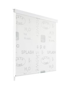 Tenda a Rullo per Doccia 120x240 cm con Scritta Splash