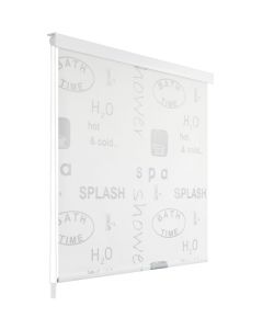 Tenda a Rullo per Doccia 140x240 cm con Scritta Splash