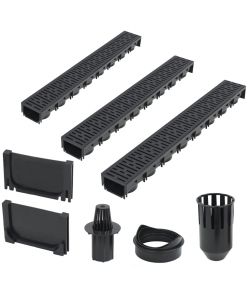 Canalette di Drenaggio 3 pz Plastica 3 m