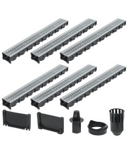 Canalette di Drenaggio 6 pz Acciaio Zincato 6 m