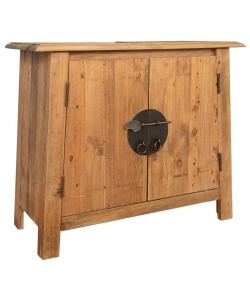 vidaXL Mobile Sottolavabo Bagno Massello di Pino Riciclato 70x32x63cm - Stile Retr - Colore Marrone - Arredo Bagno