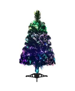 Albero di Natale Artificiale Fibra Ottica 64 cm Verde