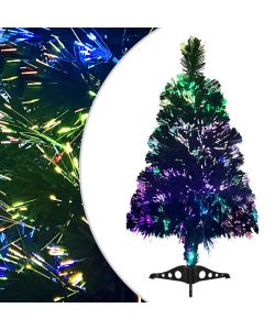 Albero di Natale Artificiale Fibra Ottica 64 cm Verde
