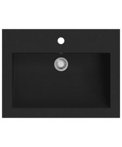 Lavandino in Granito 600x450x120 mm Nero