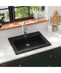 Lavandino in Granito 600x450x120 mm Nero