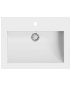 Lavandino in Granito 600x450x120 mm Bianco