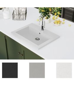 Lavandino in Granito 600x450x120 mm Bianco