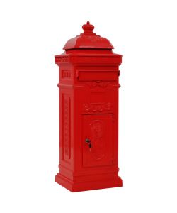 Cassetta della Posta in Alluminio Inossidabile Vintage Rossa