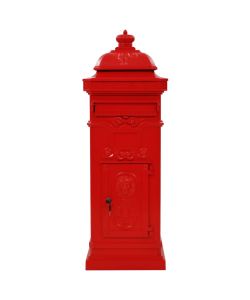 Cassetta della Posta in Alluminio Inossidabile Vintage Rossa