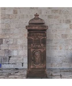 Cassetta della Posta in Alluminio Inossidabile Vintage Bronzo