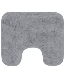 Set Tappetini per Bagno 3 pz in Tessuto Grigio