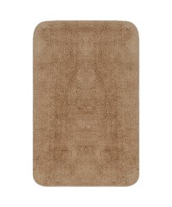 Set Tappetini per Bagno 3 pz in Tessuto Beige