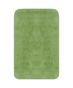 Set Tappetini per Bagno 3 pz in Tessuto Verde