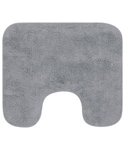 Set Tappetini per Bagno 2 pz in Tessuto Grigio