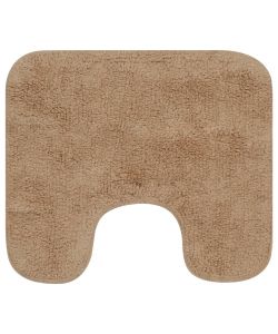 Set Tappetini per Bagno 2 pz in Tessuto Beige