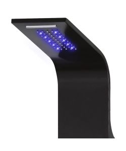 Colonna Doccia in Alluminio 20x44x130 cm Nero