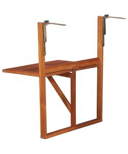 Tavolo da Balcone Sospeso 64,5x44x80 cm in Massello di Acacia
