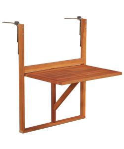 Tavolo da Balcone Sospeso 64,5x44x80 cm in Massello di Acacia