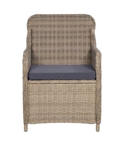 Sedie da Esterno con Cuscini 2 pz in Polyrattan Marrone