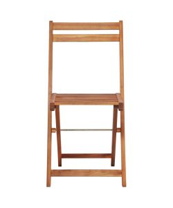 Sedie da Bistr per Esterni 2 pz in Legno Massello di Acacia
